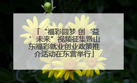 “福彩圆梦 创‘益’未来”视频征集暨山东福彩就业创业政策推介活动在东营举行