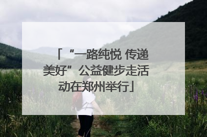 “一路纯悦 传递美好”公益健步走活动在郑州举行
