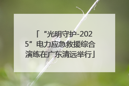 “光明守护-2025”电力应急救援综合演练在广东清远举行