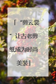 “剪云裳”让古老剪纸成为时尚美装