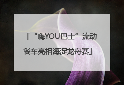 “嗨YOU巴士”流动餐车亮相海淀龙舟赛