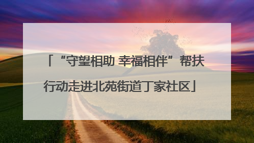 “守望相助 幸福相伴”帮扶行动走进北苑街道丁家社区