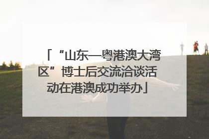 “山东—粤港澳大湾区”博士后交流洽谈活动在港澳成功举办