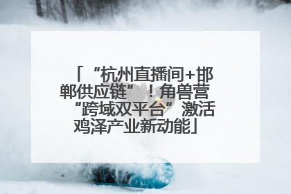 “杭州直播间+邯郸供应链”！角兽营“跨域双平台”激活鸡泽产业新动能