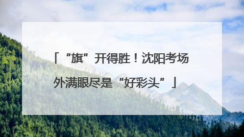 “旗”开得胜！沈阳考场外满眼尽是“好彩头”