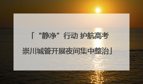 “静净”行动 护航高考 崇川城管开展夜间集中整治