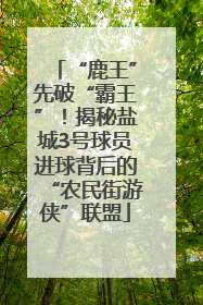 “鹿王”先破“霸王”！揭秘盐城3号球员进球背后的“农民街游侠”联盟