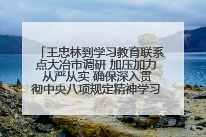 王忠林到学习教育联系点大冶市调研 加压加力 从严从实 确保深入贯彻中央八项规定精神学习教育取得实效