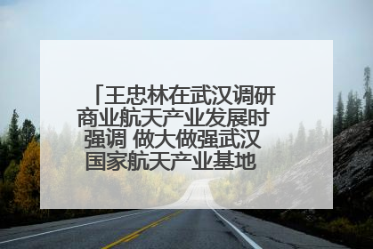 王忠林在武汉调研商业航天产业发展时强调 做大做强武汉国家航天产业基地 打造具有全国影响力的“中国星谷”
