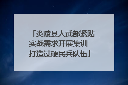 炎陵县人武部紧贴实战需求开展集训 打造过硬民兵队伍