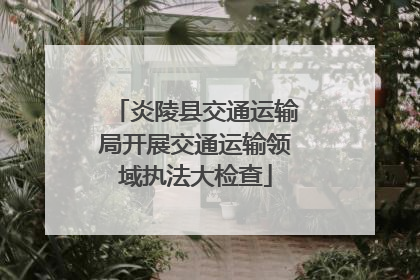 炎陵县交通运输局开展交通运输领域执法大检查