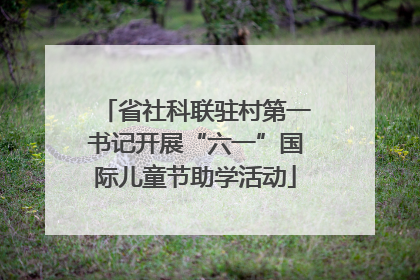 省社科联驻村第一书记开展“六一”国际儿童节助学活动