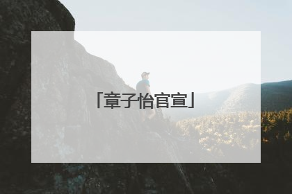 章子怡官宣