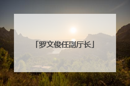 罗文俊任副厅长