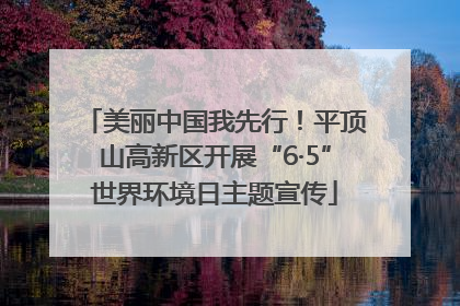 美丽中国我先行！平顶山高新区开展“6·5”世界环境日主题宣传