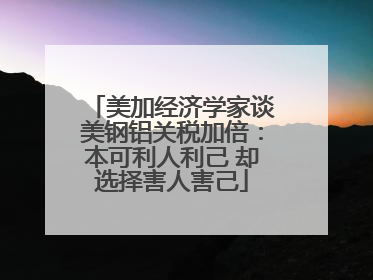 美加经济学家谈美钢铝关税加倍：本可利人利己 却选择害人害己