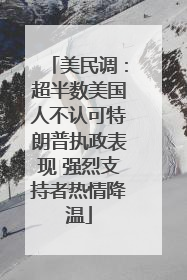美民调：超半数美国人不认可特朗普执政表现 强烈支持者热情降温