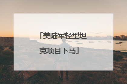 美陆军轻型坦克项目下马