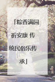 粽香满园祈安康 传统民俗乐传承