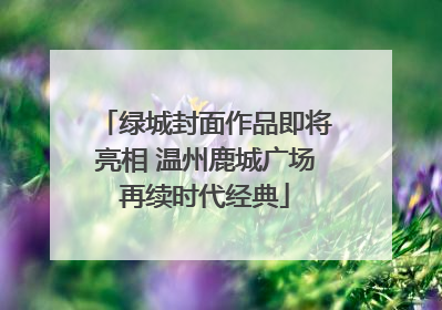 绿城封面作品即将亮相 温州鹿城广场再续时代经典