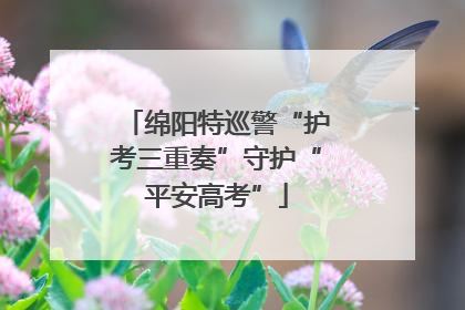 绵阳特巡警“护考三重奏”守护“平安高考”