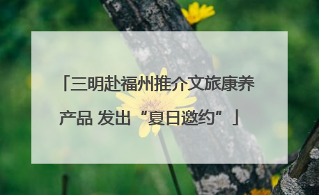 三明赴福州推介文旅康养产品 发出“夏日邀约”