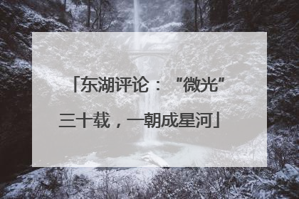 东湖评论：“微光”三十载，一朝成星河