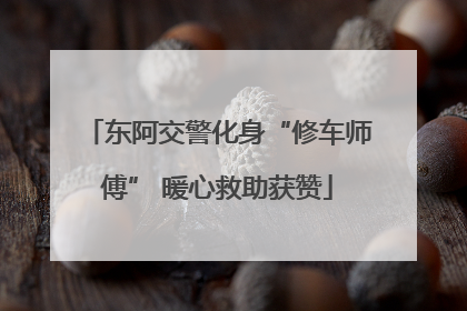 东阿交警化身“修车师傅” 暖心救助获赞