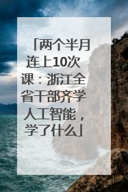 两个半月连上10次课：浙江全省干部齐学人工智能，学了什么