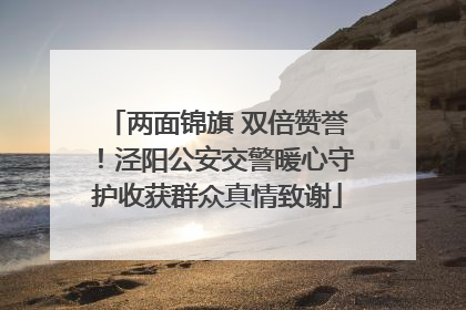 两面锦旗 双倍赞誉！泾阳公安交警暖心守护收获群众真情致谢