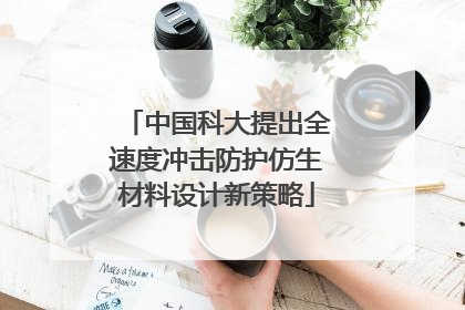 中国科大提出全速度冲击防护仿生材料设计新策略