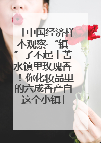 中国经济样本观察·“镇”了不起丨苦水镇里玫瑰香！你化妆品里的六成香产自这个小镇