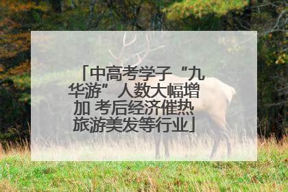 中高考学子“九华游”人数大幅增加 考后经济催热旅游美发等行业