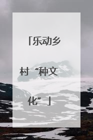 乐动乡村“种文化”