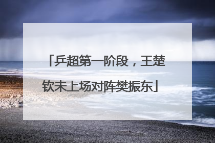 乒超第一阶段，王楚钦未上场对阵樊振东