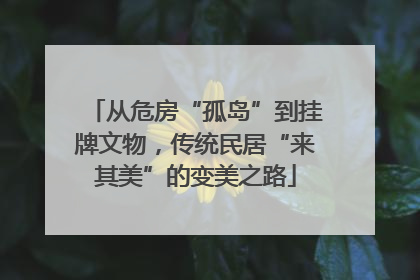 从危房“孤岛”到挂牌文物，传统民居“来其美”的变美之路