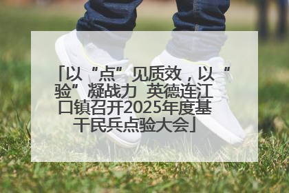 以“点”见质效，以“验”凝战力  英德连江口镇召开2025年度基干民兵点验大会