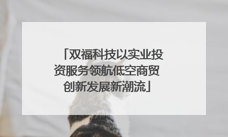 双福科技以实业投资服务领航低空商贸创新发展新潮流