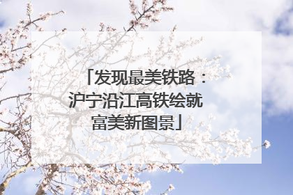 发现最美铁路：沪宁沿江高铁绘就富美新图景