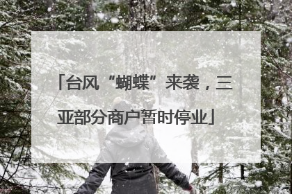 台风“蝴蝶”来袭，三亚部分商户暂时停业
