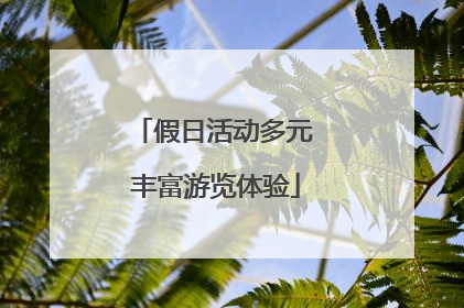 假日活动多元 丰富游览体验