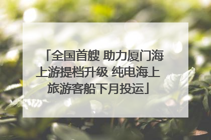 全国首艘 助力厦门海上游提档升级 纯电海上旅游客船下月投运
