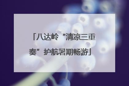 八达岭“清凉三重奏”护航暑期畅游