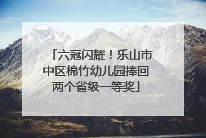 六冠闪耀！乐山市中区棉竹幼儿园捧回两个省级一等奖