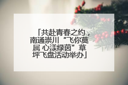 共赴青春之约，南通崇川“飞你莫属 心漾绿茵”草坪飞盘活动举办