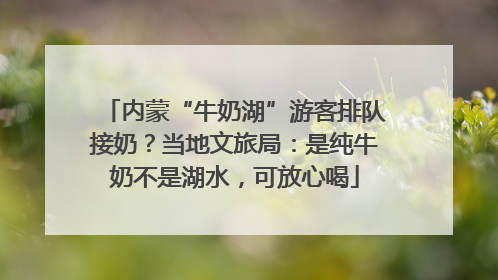 内蒙“牛奶湖”游客排队接奶？当地文旅局：是纯牛奶不是湖水，可放心喝