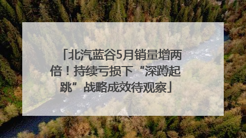 北汽蓝谷5月销量增两倍！持续亏损下“深蹲起跳”战略成效待观察