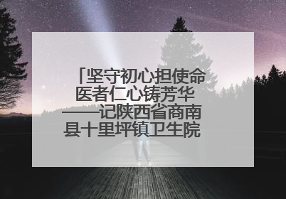 坚守初心担使命 医者仁心铸芳华——记陕西省商南县十里坪镇卫生院副院长贾胡委