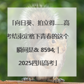 向日葵、拍立得……高考结束定格下青春的这个瞬间是& 8594;｜2025四川高考