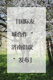 国际友城合作“济南倡议”发布